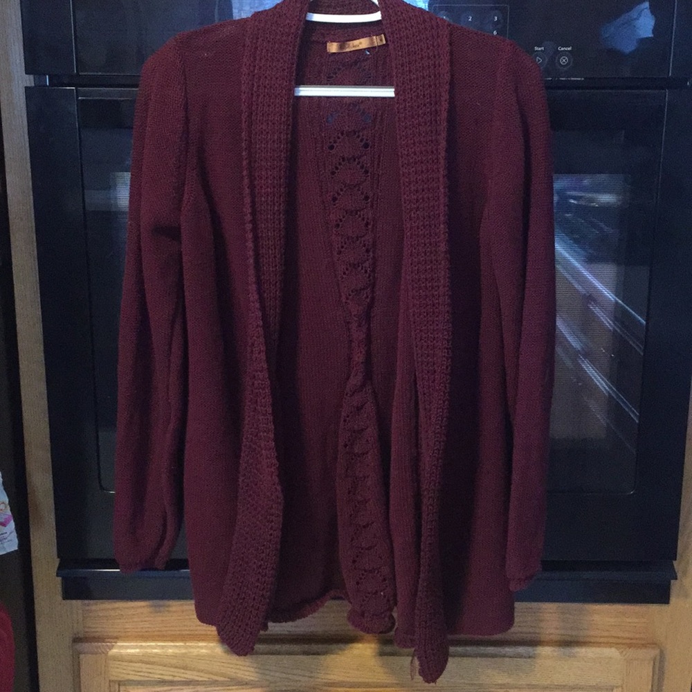 Maroon cardigan